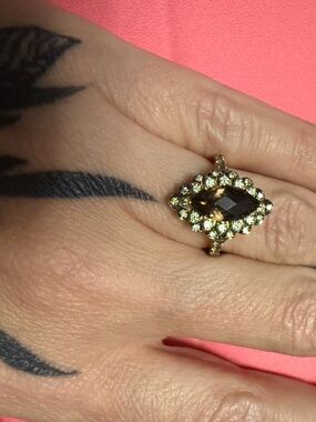 Le Vian Smokey Quartz and Diamond Ring